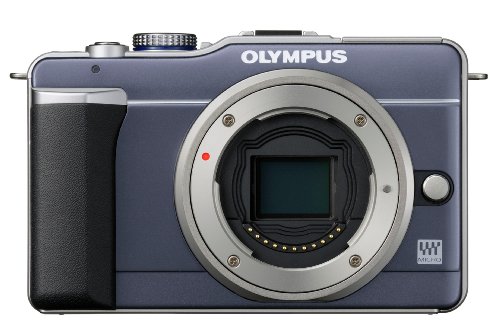 Olympus PEN E-PL1 12.3MP Live MOS Micro Four Thirds Mirrorless Digital Camera with 14-42mm f/3.5-5.6 Zuiko Digital Zoom Lens (Slate Blue) (Old Model)