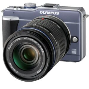 Olympus PEN E-PL1 12.3MP Live MOS Micro Four Thirds Mirrorless Digital Camera with 14-42mm f/3.5-5.6 Zuiko Digital Zoom Lens (Slate Blue) (Old Model)