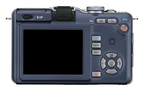 Olympus PEN E-PL1 12.3MP Live MOS Micro Four Thirds Mirrorless Digital Camera with 14-42mm f/3.5-5.6 Zuiko Digital Zoom Lens (Slate Blue) (Old Model)