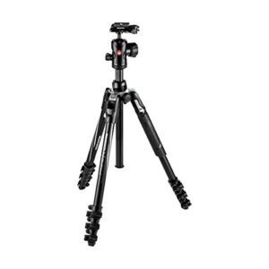 manfrotto befree advanced tripod with lever closure, travel tripod kit with ball head, portable and compact, aluminium tripod for dslr reflex and mirrorless cameras, camera accessories