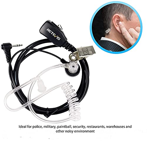 Retevis RT45 RA19 1 Pin Walkie Talkie Earpiece with PTT Mic, Compatible with Motorola T100 T107 T100TP T200TP T260 T260TP T280 T460C T465 T600 T605 T800 T5428 T6200 Two Way Radio (1 Pack)