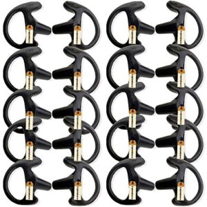 replacement earmold earbud (left and right ear) for two way radio acoustic coil tube earpiece – open ear insert earmould earbuds black, medium, soft silicone material, 10 pairs, lsgoodcare