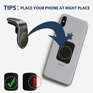 EVQ Magnetic Phone Car Mount Air Vent Phone Car Mount Universal Car Cellphone Holder Strong Magnetic Mount for Any Smartphone 2 Pack