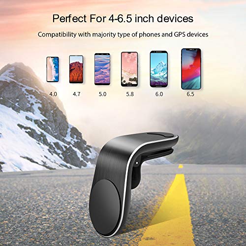 EVQ Magnetic Phone Car Mount Air Vent Phone Car Mount Universal Car Cellphone Holder Strong Magnetic Mount for Any Smartphone 2 Pack