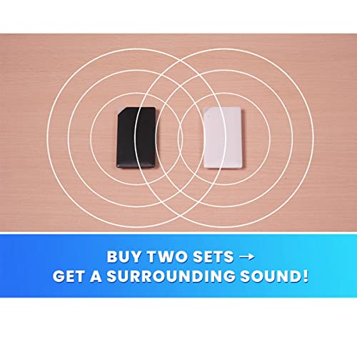 Bone Conduction Speaker Super Thin Small Bluetooth Speakers Portable Card-Thin Stereo Sound Creative Thinnest Speakers Small Thin Sound Box (White)