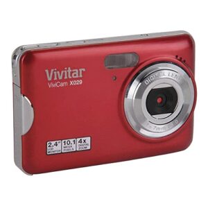 vivitar vivicam x029 10.1 megapixel digital camera with 4x digital zoom and 2.4″ viewing screen – strawberry finish