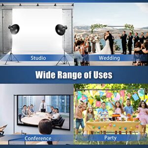 10 * 7ft Backdrop Stand with Universal Pulley, Heavy-Duty Adjustable Background Stand, Backdrop Support System for Photo Photography Parties