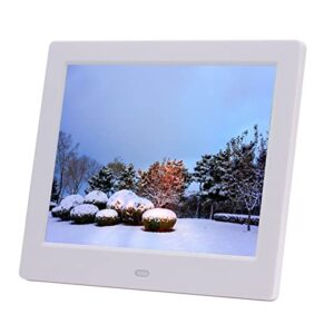 8-inch digital photo frame picture video player high-definition electronic photo album can start automatic loop playback (color : white)