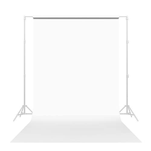 Savage Seamless Paper Photography Backdrop - Color #66 Pure White, Size 86 Inches Wide x 36 Feet Long, Backdrop for YouTube Videos, Streaming, Interviews and Portraits - Made in USA