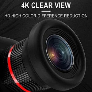 2023 New Upgrade Digital SLR Camera Ultra-high Definition Lens Camera Front and Rear Dual Camera,360 ° Rotary Zoom/4k Clear View/time-Lapse Video Recording/Regular Timing, Gifts for Kids