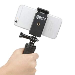 OCTO MOUNTS | 2 Pack Universal Smartphone Holder w/GoPro Style Mount Attachment for Any Phone. Connect Your Phone or GPS to Any GoPro Mount. Compatible with iPhone, Samsung, Google, Tomtom, etc.