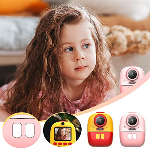 Children's Instant Print Camera, 26MP Digital Camera for Kids Aged 3-14 Ink Free Printing 1080P Video Camera with 32GB SD Card,Color Pens,Print Papers