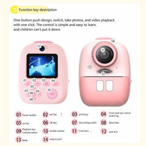 Children's Instant Print Camera, 26MP Digital Camera for Kids Aged 3-14 Ink Free Printing 1080P Video Camera with 32GB SD Card,Color Pens,Print Papers