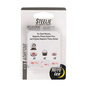 nite ize steelie universal adhesive replacement kit – for dash mount and phone sockets