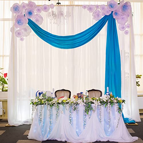 Wokceer 10x10 FT Backdrop Stand Heavy Duty Pipe and Drape Kit, Adjustable Gold Backdrop Stand for Wedding Birthday Party Photography Photo Booth Background Christmas Decoration