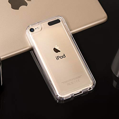 iPod Touch 7 Case Clear,IDWELL Touch 6 Touch 5 Case with 2 Screen Protectors, Clear Slim Soft TPU Bumper Hard Cover for iPod Touch 5/6/7th Generation (Latest Model,2019 Released), HD Clear