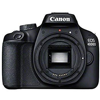 Canon EOS 4000D / Rebel T100 DSLR Camera with 18-55mm Lens, 4K Monitor, Mic, Headphones, 2 x 64GB Card, Filter Kit, Case, Photo Software, 3 x LPE10 Battery + More (Renewed)