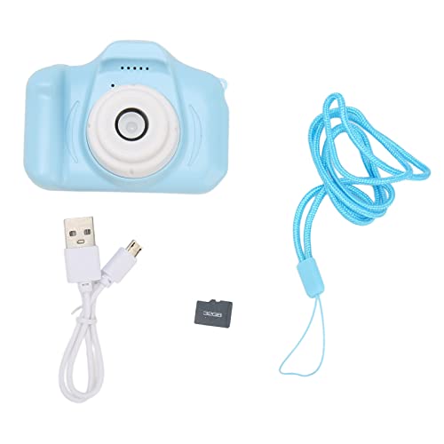 Kids Selfie Camera, Multi Modes Filter Front Rear 8MP Eyeshield Big Screen Christmas Birthday Festival Gift for Children, with Lanyard 32G Memory Card, Blue