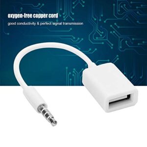GOWENIC USB to 3.5mm Audio Adapter, USB Female to 3.5mm Male Jack AUX Audio Cable Converter for PC, Mobile Phone, MP3, etc