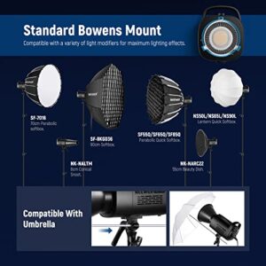 NEEWER LED Video Light Bowens Mount RGB CB60 70W, RGB Full Color 18000 Lux@1m CCT 2700K~6500K CRI 97+ 17 Lighting Scenes App Control Continuous Lighting for Photography, Studio Video Lighting