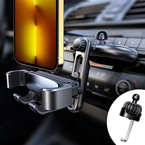 AINOPE CD Slot Car Phone Holder Mount 3 in 1 Multiple Choices Gravity Phone Holder Mount for Car Vent with Metal Hook Car Phone Holder Compatible with iPhone 14, All 4-7 Inch Cell Phones