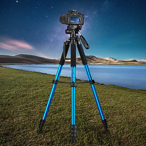 Tripod Camera Tripods, 74" Tripod for Camera Cell Phone Video Photography, Heavy Duty Tall Camera Stand Tripod, Professional Travel DSLR Tripods Compatible with Canon Nikon iPhone, Max Load 15 LB