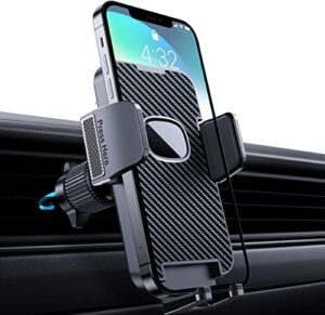 cindro car phone holder mount [upgraded hook clip] air vent phone holder for car [thick case friendly] universal air vent clip cell phone holder fit for all iphone android smartphones