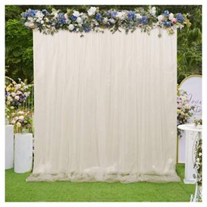 ivory tulle backdrop curtains 5ftx7ft weddings backdrop drapes for baby shower party photo wall stage ceremony photography background