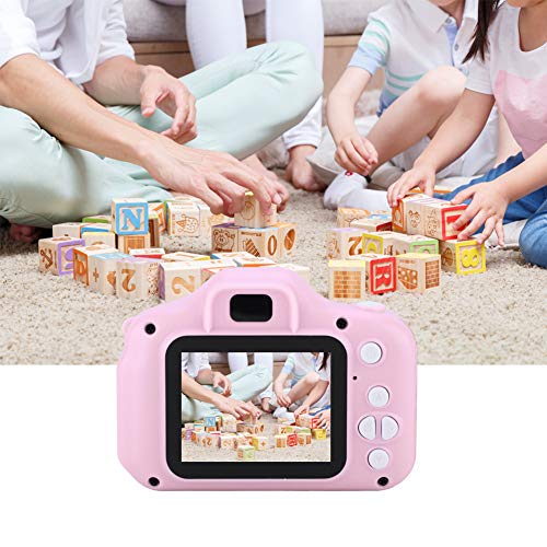 Restokki X2 Mini Portable Kids Camera 2.0 inch IPS Color Screen, Children's Digital Camera HD 1080P Camera Video Camera for Toddler, Christmas Birthday Gift Toy Camera (Pink)