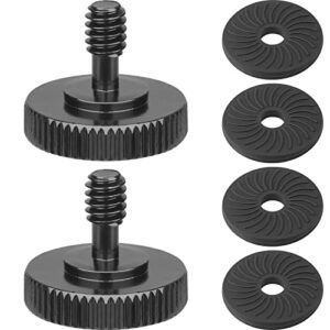 2 packs thumb screw camera quick release adapter with 4 packs rubber washers,1/4 male to 1/4 female thread thumbscrew l bracket mount tripod screw rubber pads for camera mounting plate flash bracket