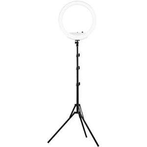 Westcott 18” Bi-Color LED Ring Light Kit with Batteries and Stand Professional Studio Continuous Lighting for Photography, Video Conferencing, Hair and Makeup Artists, YouTube Vlogging and TikTok