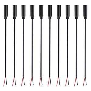 fancasee (10 pack) replacement 3.5mm female jack to bare wire open end ts 2 pole mono 1/8″ 3.5mm jack plug connector audio cable repair