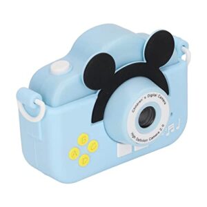 kids camera, cute cartoon simple operation multifunction toddler camera dual camera 2000w with lanyard for travel