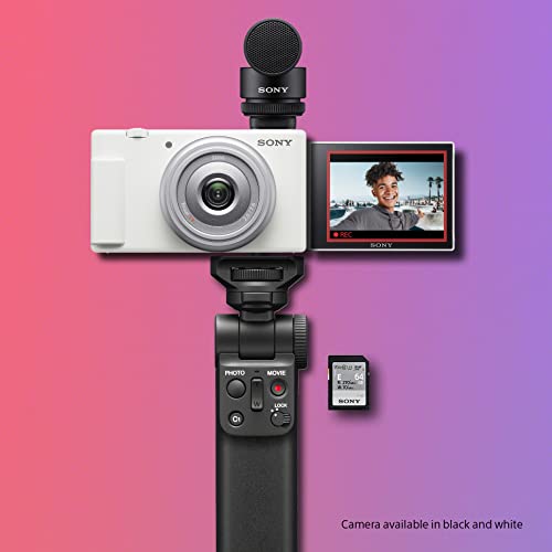 Sony ZV-1F Vlog Camera for Content Creators and Vloggers with Vlogger Accessory Kit, Small and Vlogger Shotgun Microphone ECM-G1