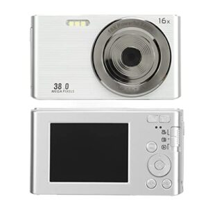 portable digital camera, 1080p 38mp digital camera for kids, anti shake video camera with 16x zoom and 2.4in screen, built in fill light, point and shoot camera for teens beginners
