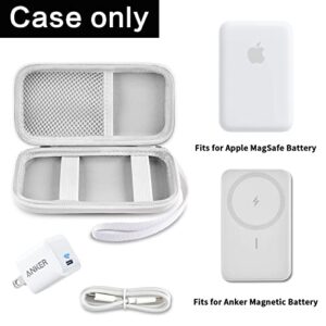 GWCASE Case Compatible with Apple for MagSafe Battery Pack Portable Charger. Power Bank Storage Holder for iPhone/for iPhone Pro 12 13, Battery Bank Bag Fits for 20W USB-C Power Adapter (Box Only)