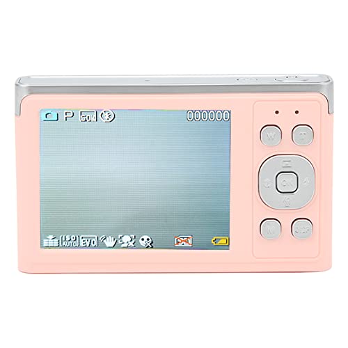 Digital Camera for Kids Boys Girls, 50MP 2.88in IPS Full HD 4K Rechargeable Electronic Mini Camera Supports 32GB SD Card, Mirrorless AF Autofocus 16X Zoom Vlogging Camera for Students Teens(Pink)