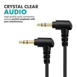 Movo MC1 3.5mm Audio Cable - Dual Male 3.5mm TRS Cable for Audio Mixers, Microphones, Cameras, Recorders, Car Speakers, and More