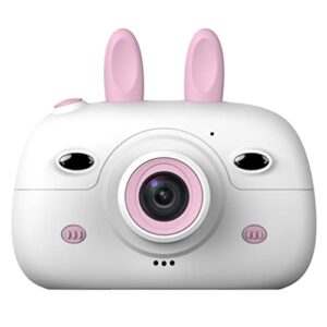 solustre girl toys rabbit shaped kid camera 1080p children digital camera 2.4 inch screen dual lens video recorder gift for kids kids toys