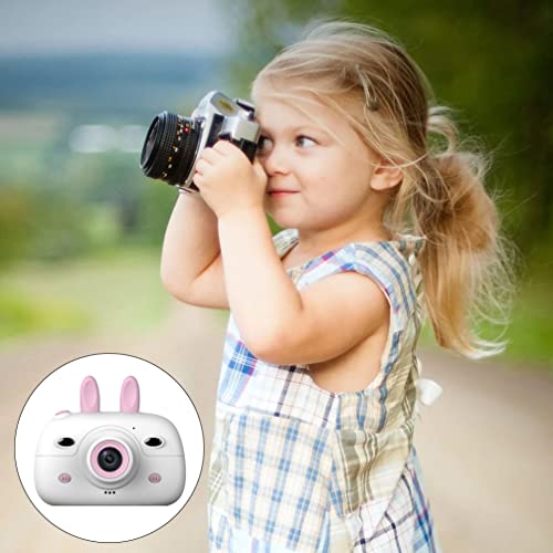 SOLUSTRE Girl Toys Rabbit Shaped Kid Camera 1080P Children Digital Camera 2.4 inch Screen Dual Lens Video Recorder Gift for Kids Kids Toys