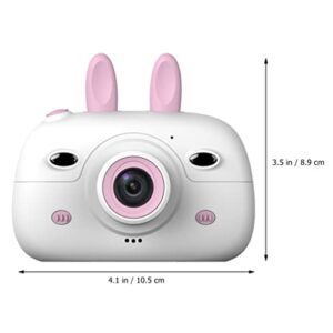 SOLUSTRE Girl Toys Rabbit Shaped Kid Camera 1080P Children Digital Camera 2.4 inch Screen Dual Lens Video Recorder Gift for Kids Kids Toys