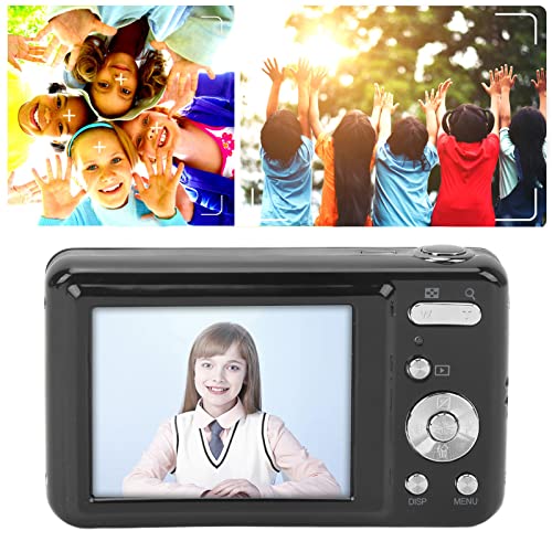 Asixxsix Digital Camera, 8X Optical Zoom HD 48MP Vlogging Camera 2.7inch Screen Children Camera Video Recorder Portable Kids Selfie Camera Birthday for Boys Girls Teens Kids(Black)