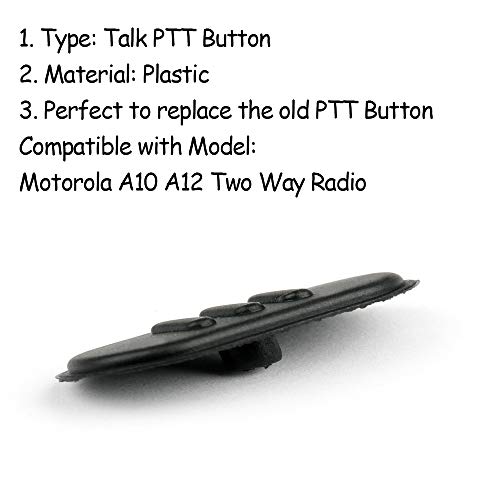 KOOBOOK 5Pcs Talk PTT Launch Key Switch Button for Motorola A10 A12 A10D CP110 Two Way Radio