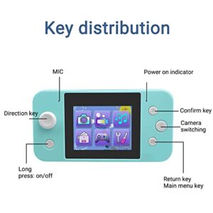 Portable Kids Digital Camera Front 20MP Children's Camera with 2.4in Screen 1080P Rechargeable Electronic Camera with Easy Game for Boys and Girls