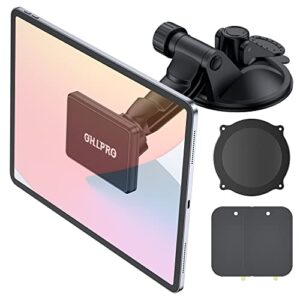 magnetic car tablet mount, car universal dashboard windshield strength suction cup car phone mount holder with 360 degree rotating super strong magnet tpu suction viscosity, for 4″- 10″ phones &mounts