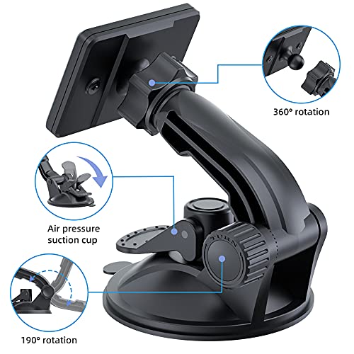 Magnetic Car Tablet Mount, Car Universal Dashboard Windshield Strength Suction Cup Car Phone Mount Holder with 360 Degree Rotating Super Strong Magnet TPU Suction Viscosity, for 4"- 10" Phones &Mounts