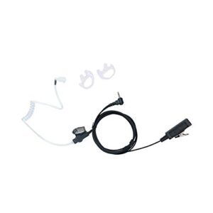 klykon 2 wire covert acoustic tube earpiece headset ptt mic for 1 pin 2.5mm motorola talkabout walkie talkie 2 way radio md200tpr mh230r mr350r ms350r mt350r mg160a mh230tpr