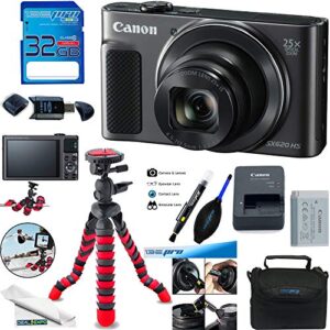 PowerShot SX620 HS Digital Camera (Black) + Deal-Expo Accessories Bundle. (Renewed)