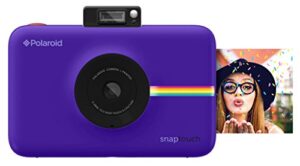 zink polaroid snap touch portable instant print digital camera with lcd touchscreen display (purple)