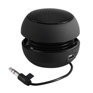 portable speaker, mini usb speaker with 3.5mm jack on bottom for mobilephone pc laptop mp3(black)